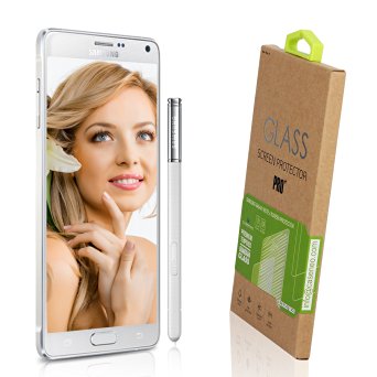 CASENEO Ultra Slim 9H Tempered Glass Screen Protector with Curved Cutouts for Samsung Galaxy Note 4