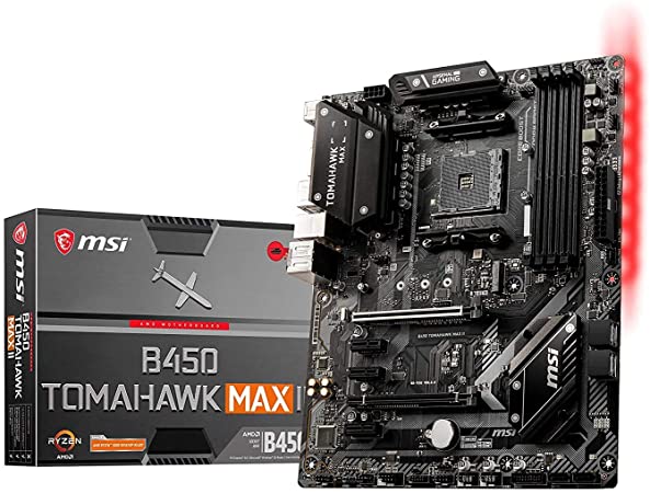 MSI B450 TOMAHAWK MAX II Motherboard ATX, AM4, DDR4, LAN, USB 3.2 Gen2, TYPE-C, M.2, RGB Mystic Light Sync, HDMI, DVI-D, AMD RYZEN 1st, 2nd and 3rd Gen Ready