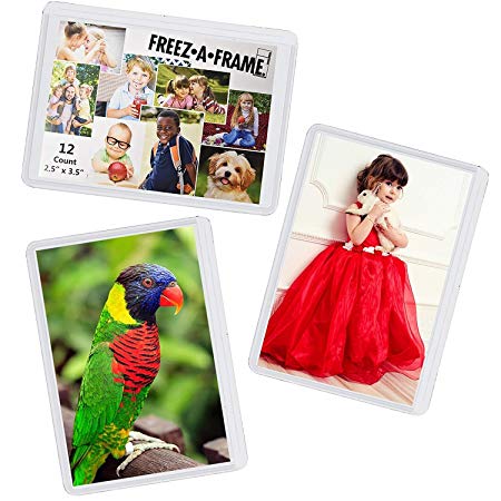 20 Pack 2.5 X 3.5" Magnetic Picture Frames for 2 1/2 X 3 1/2 Inch Photo Plastic Refrigerator Insert Holder Sleeve Pocket by Freez-a-frame Made in The USA