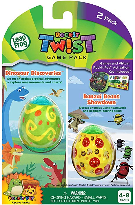 LeapFrog RockIt Twist Dual Game Pack: Dinosaur Discoveries and Banzai Beans Showdown