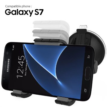 Samsung Galaxy S7 Easy-Dock Car Mount Holder - Windshield Dashboard Cradle (Encased® Lifetime Warranty)