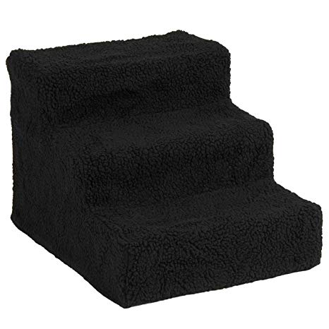 Me & My Easy Climb Fleece Covered Pet Stairs - Black