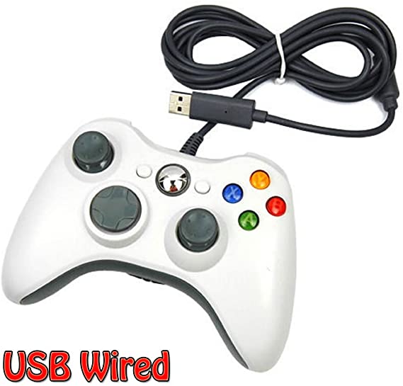 GoolRC White Wired USB Game Pad Controller For MICROSOFT Xbox 360 PC Windows7 XP