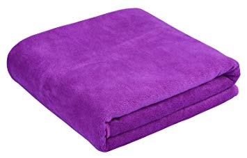 HOPESHINE Bath Towels Extra Large Bath Towel Sheets Microfiber Fast Drying Swimming Camping Towel 31inch X 59inch (Violet)