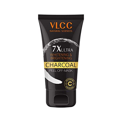 VLCC 7X Ultra Whitening and Brightening Charcoal Peel Off Mask - 100gm