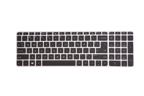 Leze - Ultra Thin Silicone Laptop Keyboard Cover Skin Protector for 15.6 Inch HP ENVY X360 m6-w*** series，as m6-w010dx m6-w011dx HP Pavilion 15 15-ab*** 15-ac*** 15t-ae*** - Black