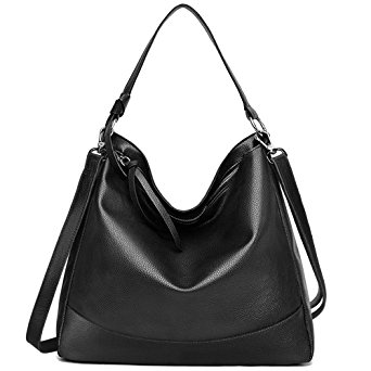 S-ZONE Women's Genuine Leather Handbag Hobo Bag Large Tote Satchel Shoulder Bag Crossbody Bag