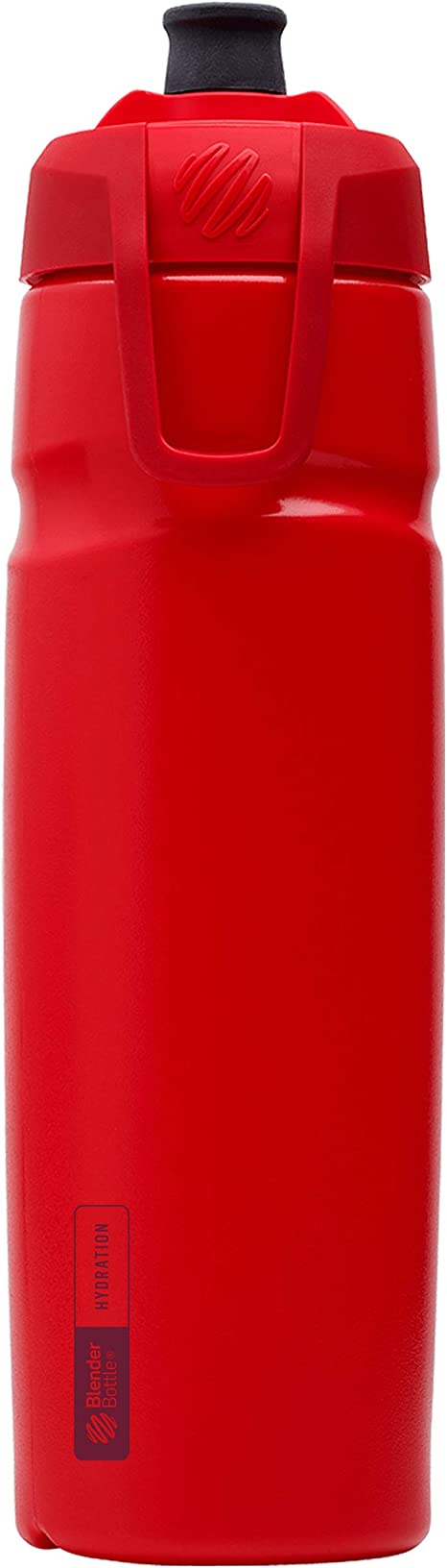 BlenderBottle Hydration Halex Squeeze Water Bottle with Straw, 32-Ounce, Red