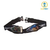 Just Fitter Running Waist Belt For Men and Women - Dual Pocket Water resistant Runners Waist pack - Great value for money - Sports and hiking belt - Lifetime Warranty