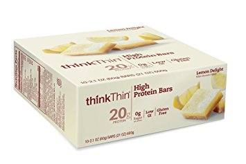 thinkThin High Protein Bars, Lemon Delight, 2.1 Ounce (pack of 10)