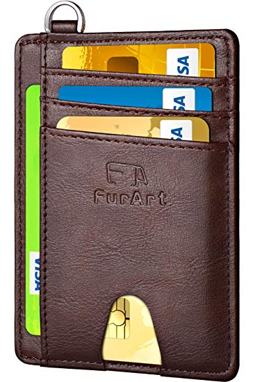 FurArt Slim Minimalist Wallet, Front Pocket Wallets, RFID Blocking, Credit Card Holer for Men Women