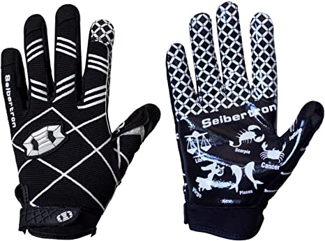 Seibertron Pro 3.0 Twelve Constellations Elite Ultra-Stick Sports Receiver Glove Football Gloves Youth