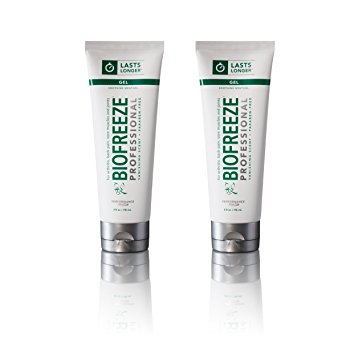 Biofreeze Professional Pain Relief Gel, 4 Ounce Tube, Pack of 2, Original Green Formula, Pain Reliever, 5% Menthol