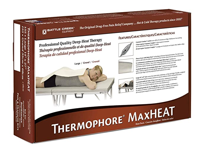 Battle Creek Equipment Thermophore MaxHEAT Pad, Large, 14” x 27” - 1 Each - Packaging May Vary