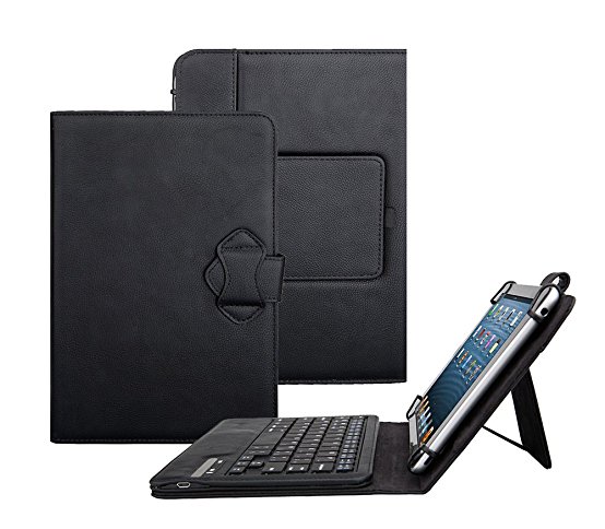 Tsmine LG G Pad 4G LTE X8.3 VK815 Tablet (Verizon Wireless) Bluetooth Keyboard [Detachable Wireless] w/ Pu Leather Case Cover Stand Protective Skin, Black