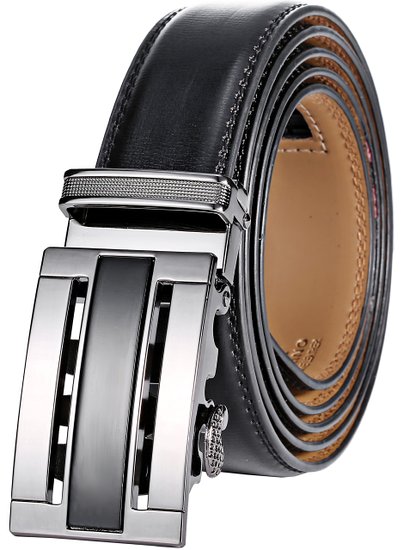 Marino Mens Genuine Leather Ratchet Dress Belt with Automatic Buckle Enclosed in an Elegant Gift Box
