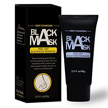 Charcoal Peel Off Black Mask, iFanze Adsorption Bamboo Blackhead Remover Deep Clean Mask, 60ml