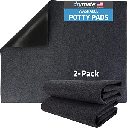 Drymate Washable Pee Pads for Dogs (2-Pack), Waterproof, Absorbent, Non-Slip, Reusable Pet Training Potty Puppy Mats, Housebreaking, Incontinence Bed Pads, Crate/Kennel (USA Made) (Large, 29” x 36”)