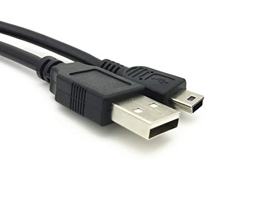 Whizzotech® USB 2.0 Cable - A Male to Mini B (5 Pin) - 3 Feet (0.9 Meters)