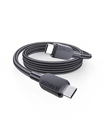 Anker USB C auf USB C Kabel, 240W USB C Kabel 90cm, Kompatibel mit iPhone 16/15 Serie, MacBook Pro/Air, iPad Pro/Air, Galaxy S24, Pixel, Switch, LG (Geflochten, USB 2.0)