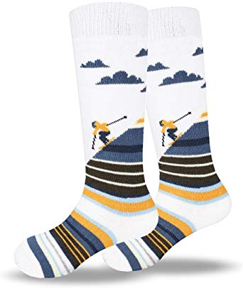 Ski Socks Kids Winter Warm Thermal Snow Socks, Skiing Snowboarding Skating for Toddler Boys and Girls (2 Pairs or 3 Pairs)