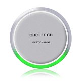 10W Fast Charge Wireless Charging PadCHOE QI Wireless Charger  Qualcomm Quick Charge 20 Adapter for Galaxy Note 5 S6 Edge and All Qi-Enabled Devices for Lumia 950xl and Lumia 950