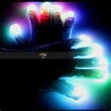 Colour Changing LED Flashing Gloves for Clubs, Raves, Festivals, Halloween, Bonfire Night etc. One size fits all, batteries included.