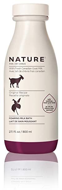 Nature by Canus Foaming Milk Bath With Smoothing Fresh Canadian Goat Milk, Original, 27.1 Fl Oz