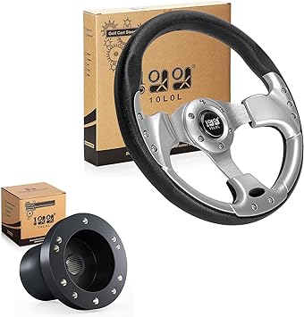10L0L Golf Cart Steering Wheel   Steering Wheel Adapter for EZGO TXT/RXV/Valor