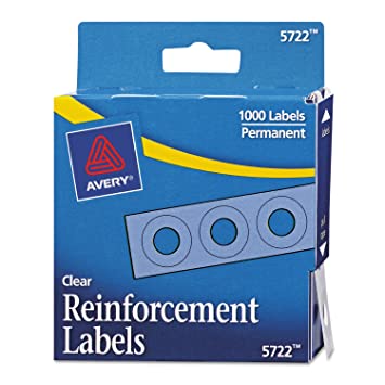 Avery(R) Self-Adhesive Reinforcements, Clear, Pack Of 1000