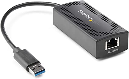 StarTech.com 5GbE USB A to Ethernet Adapter - NBASE-T NIC - USB 3.0 Type A 2.5 GbE /5 GbE Multi Speed Gigabit Network - USB 3.1 Laptop to RJ45/LAN - SurfaceBook HP EliteBook ZBook X1 Carbon (US5GA30)