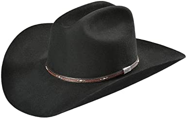 RESISTOL Men's George Strait Kingman 6X Fur Felt Cowboy Hat - Rfkgmn-5240 Black