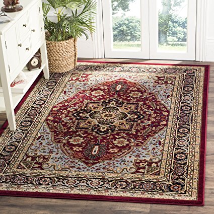 Safavieh Lyndhurst Collection LNH330B Traditional Oriental Medallion Red and Black Area Rug (5'3" x 7'6")