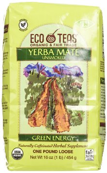 Eco Tea Yerba Mate Loose Tea 1 LB, 1 Bag