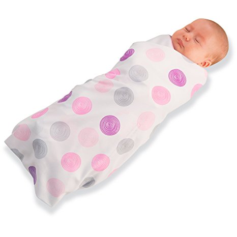 BreathableBaby Pocket Swaddle Blanket, Berry Swirl Dot (Discontinued by Manufacturer)