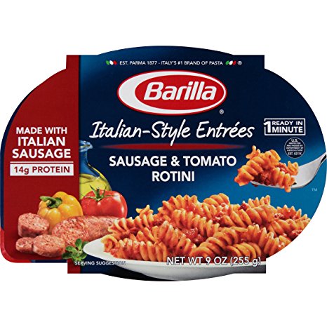 Barilla Italian Entrees, Sausage and Tomato Rotini, 9 Ounce