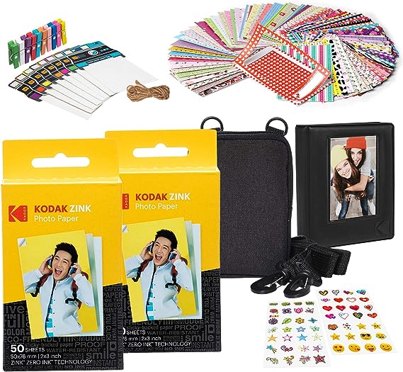 Kodak 2x3ʺ Premium Zink Paper 100 Pack with Soft Case