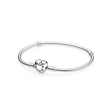 PANDORA 590719 Sterling Silver Heart Clasp Bracelet, Gift Box Included