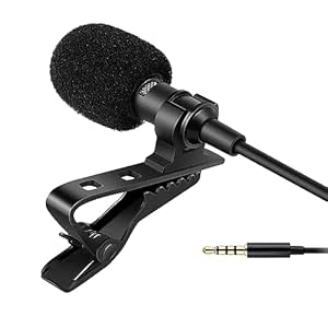 (Refurbished) HUMBLE HB-M01 Lavalier Lapel Condenser Mic for Android, USB 3.5MM Microphone for YouTube Vlogging Facebook Interview Livestream Video Recording and All(1.5 Meter)