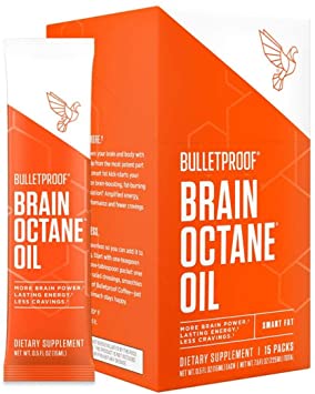 Bulletproof Brain Octane C8 MCT Oil Go Packs from Pure Coconut Oil Provides Mental and Physical Energy, Keto and Paleo Friendly, Travel Friendly, 15 Pack