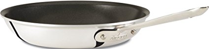 All-Clad 7108NSR2 MC2 Professional Master Chef 2 Stainless Steel Bi-Ply Bonded Oven Safe PFOA Free  Nonstick Fry Pan Cookware, 8-Inch, Silver