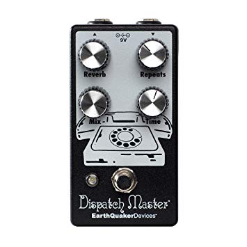 EarthQuaker Devices Dispatch Master V2 Delay and Reverb Limited Edition Black with custom knobs