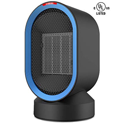 Sendowtek Ceramic Space Heater, Personal Office Heater w/Adjustable Modes, PTC Small Space Heater Auto Shut-Off/Overheat Protection/Quiet for Office/Indoor/Home
