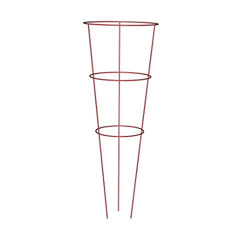 Panacea Products 89776 Heavy Duty Tomato and Plant Support Cage, Red, Set of 10