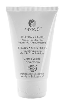 Jojoba Shea Butter Facial Moisturizer and Cream by Phyto 5 - Natural, Organic, Nourishing and Hydrating, 1.75 Ounce