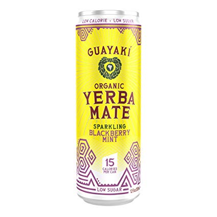 Guayaki Sparkling Yerba Mate Blackberry Mint, 12 Ounce (Pack of 12)