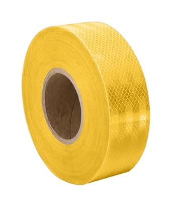 3M 3431 Yellow Micro Prismatic Sheeting Reflective Tape, 2" x 5 yd (1 Roll)