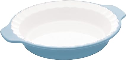 KitchenAid Pie Plate Vitrified Stoneware, 10.83in 12.52in 2.17in, Blue Velvet