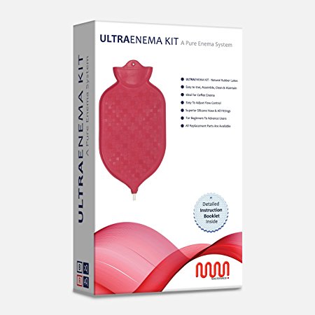 MasterMedi Ultra Enema Bag Kit (2 Quart) | Fountain Open top Enema Bag | Silicone Hose (5 ft.) | Nozzle | Clamps | Colon Tip (12 FR) | Manual (Bag Colour may vary)