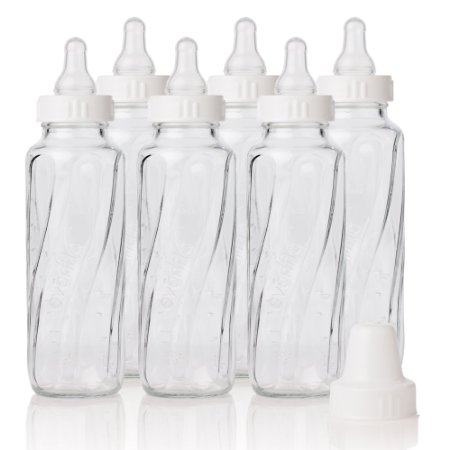 Evenflo Feeding Classic Glass Twist Bottles 8 Ounce Pack of 6